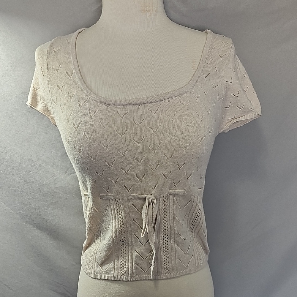Sincerely Jules Beige Knit Crop Top